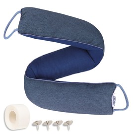 TORRAMI 36" Door Draft Stopper Under Bottom Insulation Noise Air Stopper 2.1LB,Draft Stopper Guard Seal for Doors and Windows - Dark Blue