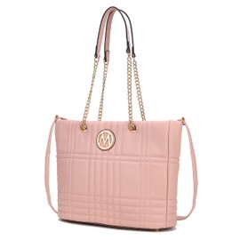 MKF Collection Tote Bag for Women, Vegan Leather Top-Handle Shoulder bag Crossbody Handbag Purse