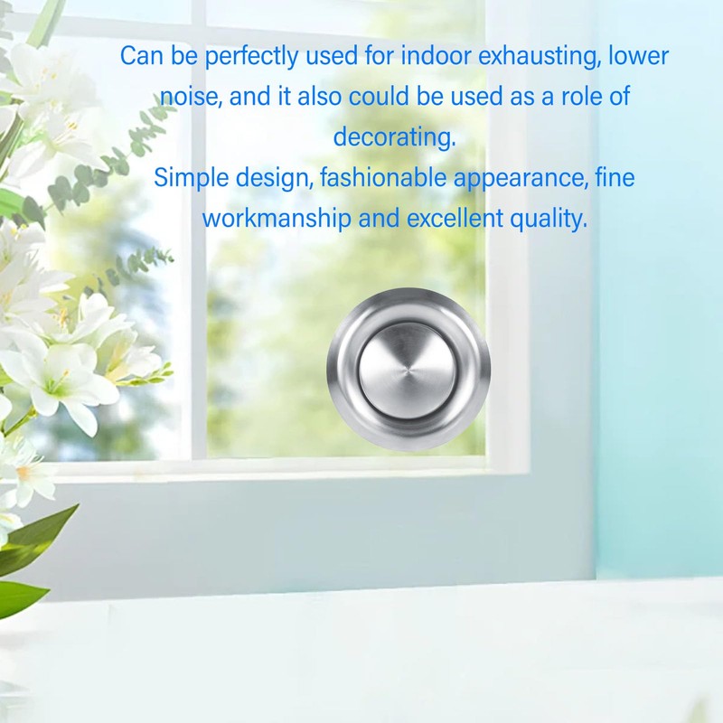 VIFERR Round Ceiling Vent Stainless Steel Adjustable Air Valve Ceiling