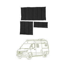 VanEssential Insulated Stealth Blackout Window Pillow Inserts Designed for Winnebago Revel, Black