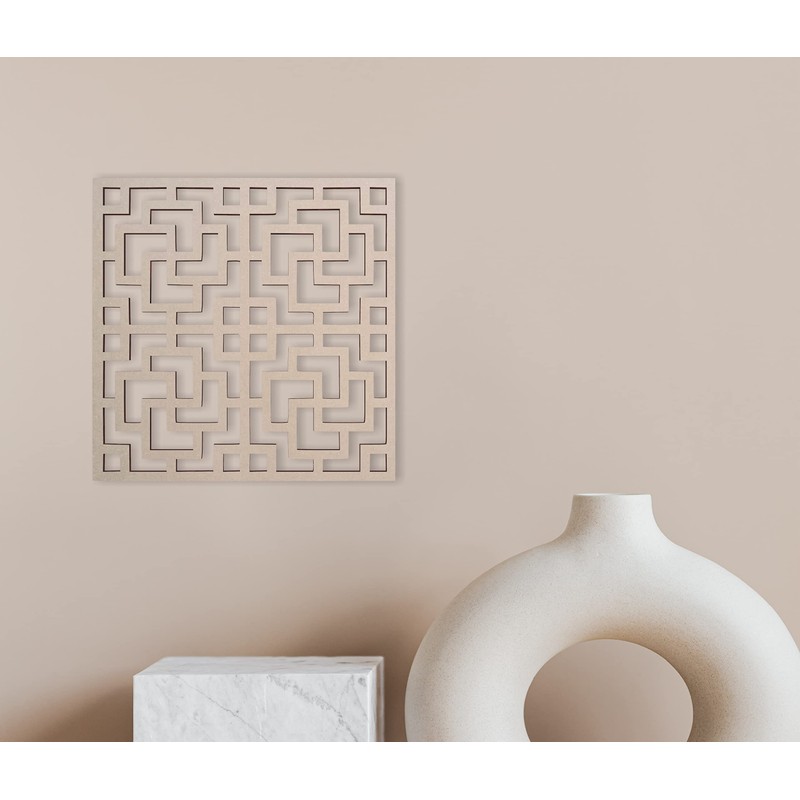 Lattice Panel with an Aztec Decorative Design MDF Home &