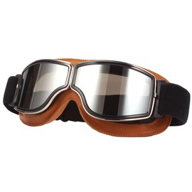 Ashilun Retro Pilot Motorcycle Goggles Fog-proof Warm Riding Goggles ATV Bike Motocross Glasses Safety Goggles
