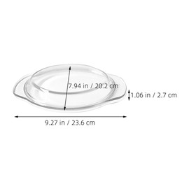 HEMOTON Glass Microwave Cover Splatter Proof Lid Food Bowl Lid Reusable Heat Retention Easy to Carry