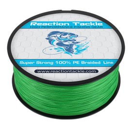 Reaction Tackle Braided Fishing Line Hi Vis Green 20LB 500yd
