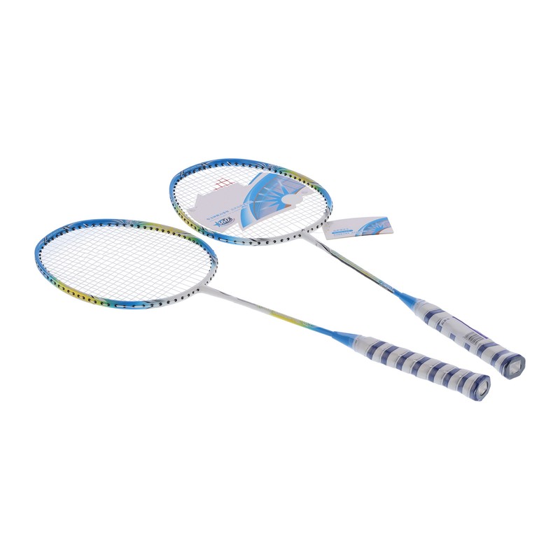 2 Player Badminton Racquets Set Lightweight Full Carbon Double Rackets