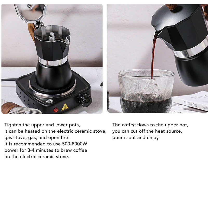 150ML Moka Pot Home Classic Italian Style Aluminum Moka Pot