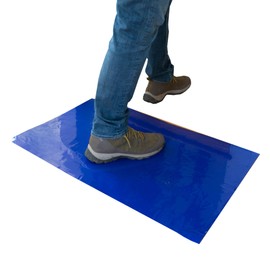 Blue Sticky Mat - 30 Layers Perfect Thickness, Easy to Use Sticky Mats for Construction, Hospital, Laboratory, Gym, Office, & Cleanroom. Dust, Dirt, Sand Stopper Sticky Mats 24" x 36" (10-Mat Box)