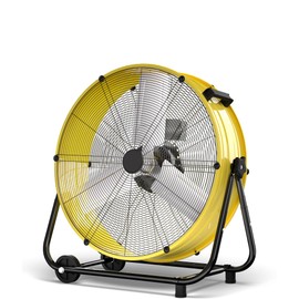 MEPTY 320W Heavy Duty Industrial Drum Fan - 24 Inch High Velocity Floor Fan with 3 Speeds, 360° Tilt, 8800 CFM Metal Fan for Shop, Warehouse, Garage, Workshop, Factory, Basement