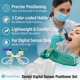 Dental X-Ray Sensor Positioner Set by Vastmed | Universal Digital Sensor Holders with Bitewing, Anterior & Posterior Positioning | Autoclavable Intraoral X-Ray Holder System for Accurate Radiographs