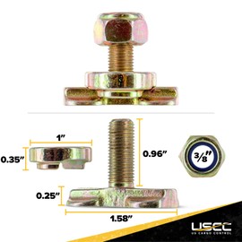 US Cargo Control L Track Threaded Bolt Double Stud Fitting, 5,500 Pounds Break Strength, Use with L Track Rails in Your Truck Or Trailer to Create Heavy-Duty Bolt Down Anchor Points
