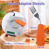 Ehucon Adaptive Utensils Angled Spoon and Fork for Hand Tremors