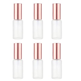Lokusel 6 Pcs 30ml Frosted Glass Spray Bottle Fine Mist Atomizer Fragrance Perfume Empty Bottles With Gold Sprayer,Refillable Container for Perfume,Toners,Soothing Water,Essential Oil,Rose Water