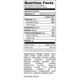 Gourmet Caramel Pecan Popcorn with Praline Pecans, 1 Gallon Pail | Millican Pecan since 1888 | San Saba, Texas