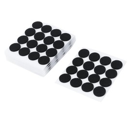 Antrader 18mm Self-Stick Furniture Round Felt Pads Wood Floor Protectors – Protect Your Hard Floors from Furniture Scratches Black 160 Pack