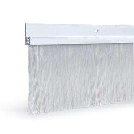 TMH Door Brush Sweep - Door Sweep for Bottom of Door, 36" Door Sweeps for Exterior Doors – Commercial Door Sweep for Superior Protection - 3" Long Bristles - Aluminum/Silver