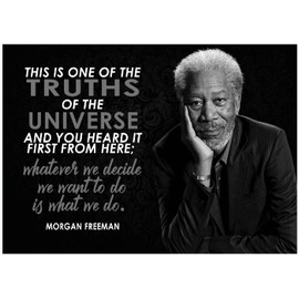 Vincit Veritas Morgan Freeman Motivational Poster Quote Inspirational Quotes Classroom Posters Movie Voice Actor Awards Homeschool Narrator Movies Audible Black History Month Shashank Redemption P082