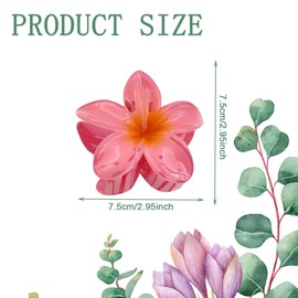 GWAWG Pack of 5 Flower Hair Clips Flower Hair Clip for Medium Thick Hair Clip Strong Hold in Hawaiian Style for Women Girls