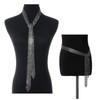 Glamorstar Rhinestone Neck Tie Gift for Women Black