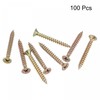 uxcell M4 x 35mm Wood Screws Phillips Flat Head Carbon