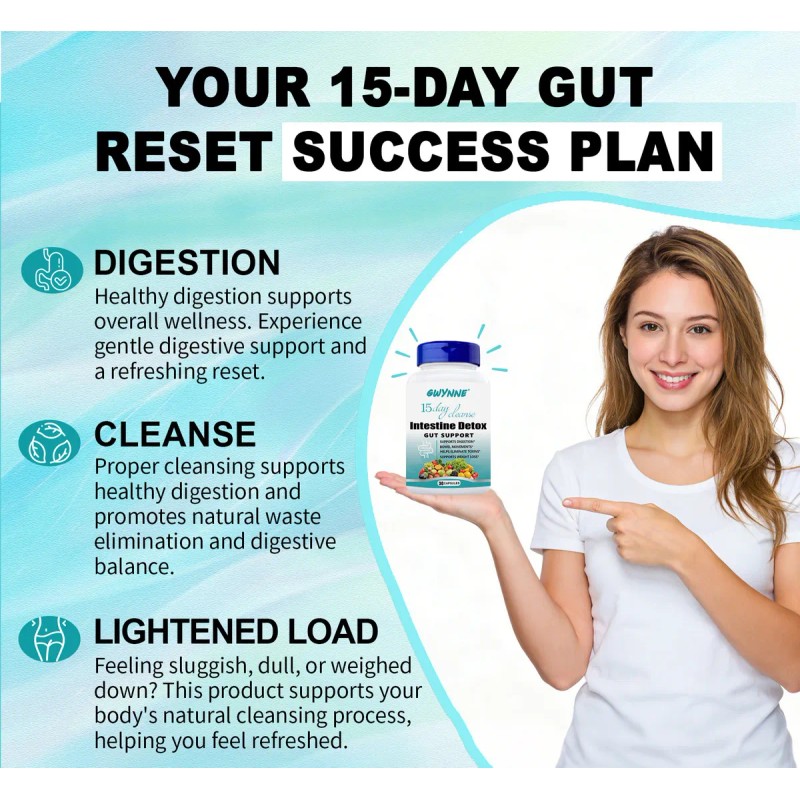 Programa De Desintoxicacin Avanzada GWYNNE 15-day Cleanse 30 Cpsulas Apoyo