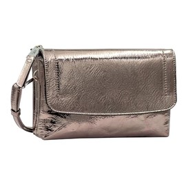 Gabor Women's Elissa Metallic Flap Bag, METALLIC GREY, 004111
