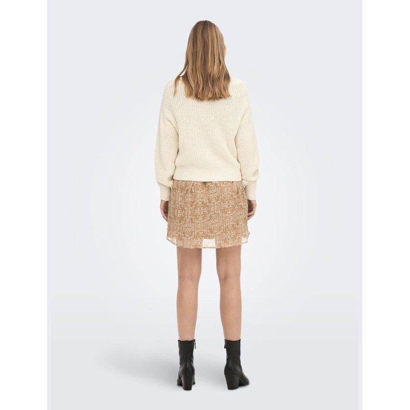JDY JDYJUSTY Women's Cropped Oversized Knitted Cardigan Ribbed Fabric Jacket