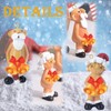 4PCS Xmas Decorations Naughty Santa Ornament Naughty Santa Tree Hanging