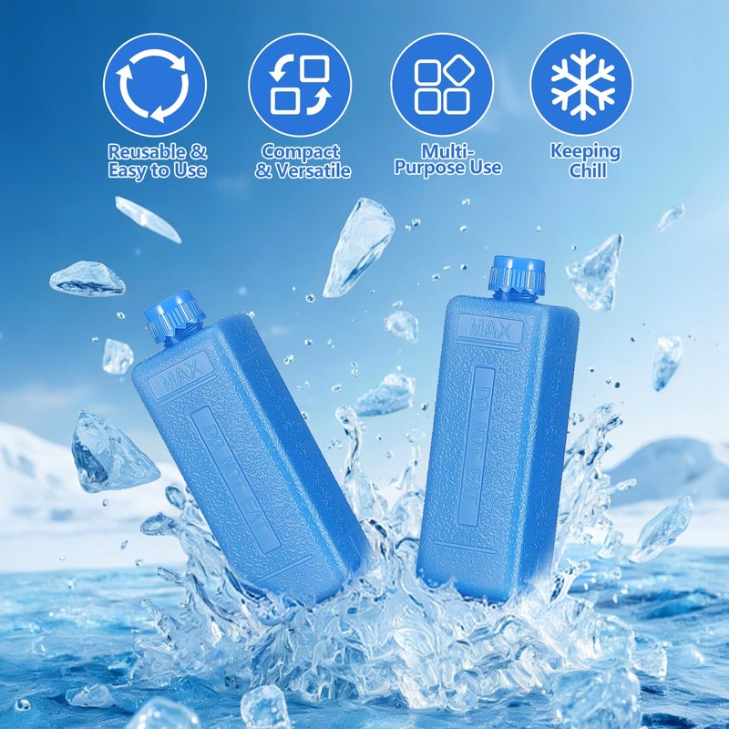 Reusable Ice Packs, 8pcs Small Freezer Bricks Coolers Mini Ice