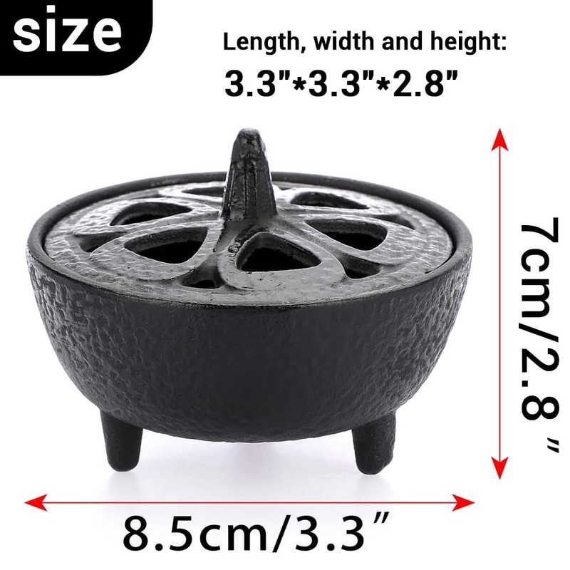 Cast Iron Incense Burner, Cast Iron Shaped Incense Aromatherapy Burner