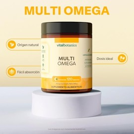 VITAL BOTANICS - Suplemento Alimenticio - Multi Omega 3-6-9 - Aceite de Linaza, Olivo y Aceite de Pescado - 120 Cápsulas - Multivitamínico para Adulto