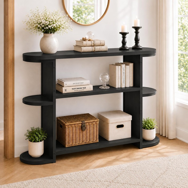 Gewudraw 39” Console Table with Storage, 3 Tier Entryway Table