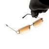 Street Knitted Men Women Stylish Narrow Rimless Light Brown Gradient