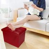 Bsketa Storage Ottoman, Folding Foot Stool with Thicker Foam Padded
