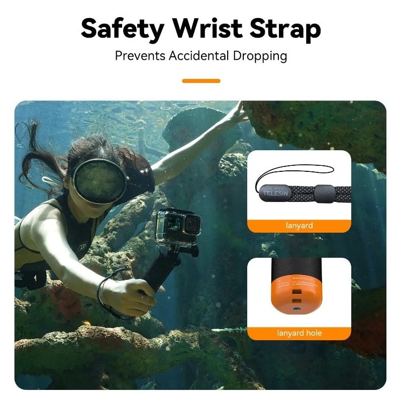 CamGo Telesin Remote Control Floating Bar for GoPro Hero 13/12/11/10/9/8/MAX