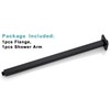 BESTILL 20 Inch Matte Black Ceiling Mount Shower Arm and