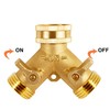 Triumpeek Triumpeek Brass Garden Hose Splitter, 3/4 Inch 2-Way Y