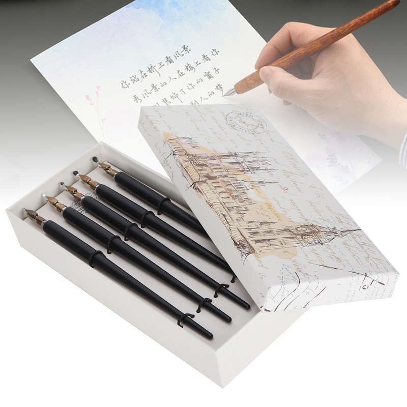 Wooden Handle Dip Pen Home Office Art Painting Calligraphy Fountain