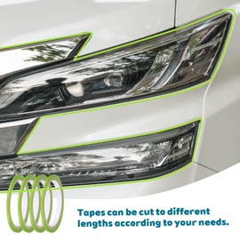 QfwdfcTrenz 8 Rolls Pinstripe Tape Masking Tape 1/8 Inch Masking Green Pinstriping Tapes Thin Painters Fine Line DIY Art Tapes Adhesive for Wall Board Auto Paint Art DIY