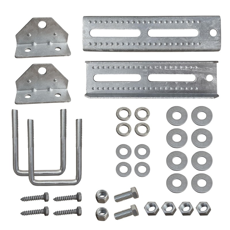 A.A 10" Galvanized Swivel Top Bunk Bracket Kit with Hardware