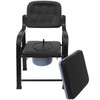 Drop Arm Bedside Commode Heavy Duty, 2 in 1 Shower