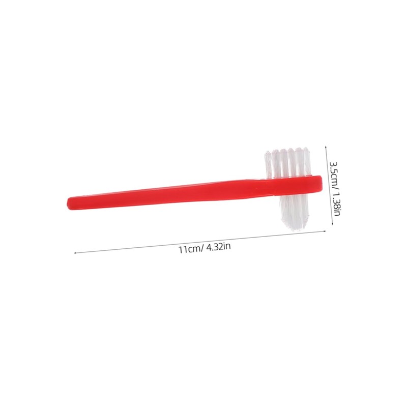 VICASKY 8pcs Dual Head Denture Cleaning Brush Soft Bristles for