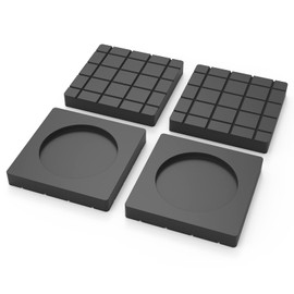 SEISSO Anti Vibration Pads for Washing Machine, Anti Vibration Pads Prevent Washer & Dryer Moving Shaking Walking, Noise Dampening Anti Vibration Washing Machine Support, Shock Absorbing Mat-Square