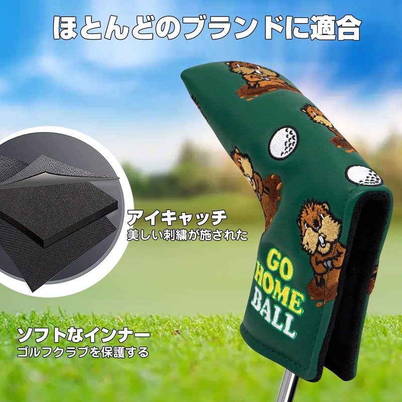 Golf Putter Cover Groundhog Putter Head Cover Blade Putter Cover