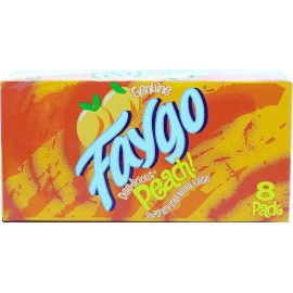 Faygo Peach! flavor soda pop, 12-fluid ounce cans, 8-pack in box (1)