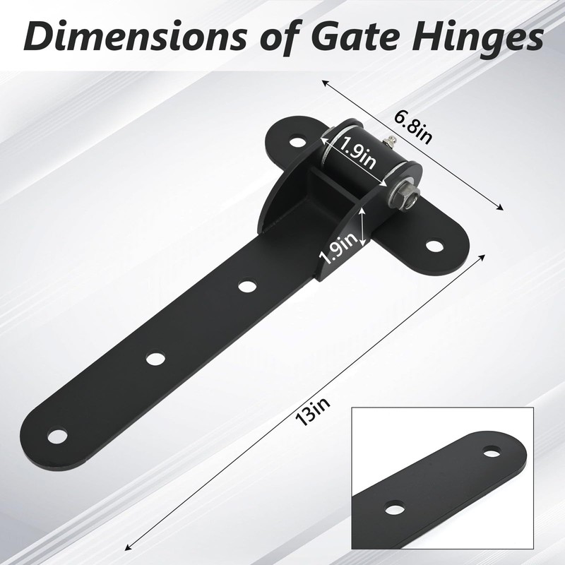 2 Pack Heavy Duty Gate Hinges, 1000 lbs Capacity
