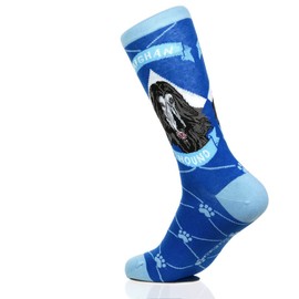 Afghan Hound, Fancy Colorful Cotton Comfy Novelty Funny Dress Socks Unisex, PETS Patterned Cool Design Gift, Women's 5.5-9.5, Men's 4.5-7.5, Unisex 36-40