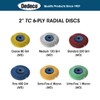 Dedeco Sunburst Radial Bristle Discs - 2" (50mm) Dia, TC