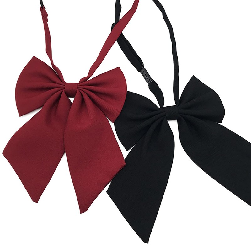 BUZZxSELECTION NT007 Women's Ribbon Tie Bowtie Student School Simple Design