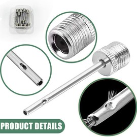 GHPKOTW Pack of 10 Stainless Steel Air Pump Needles, Ball Pump Inflation Needles, Ideal for Inflating Football, Basketball and All Other Sports Balls
