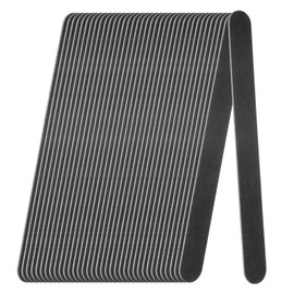 HARFINGTON 150pcs Nail File, 100/180 Grit Fingernail File for Natural Nails, Professional Double-Sided Thin Nail File Manicure Tool for Nail Smoothing Shaping, Black